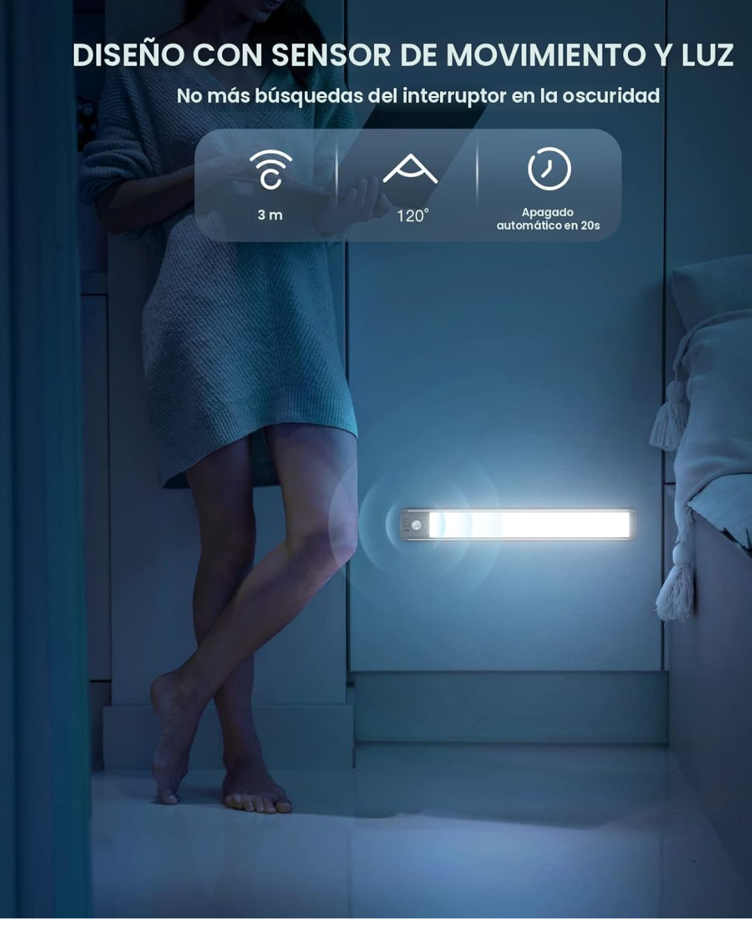 Luces recargable con sensor
