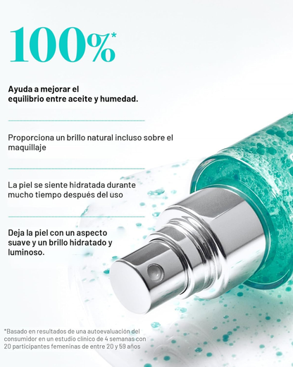 Suero facial en aerosol con brillo de colágeno